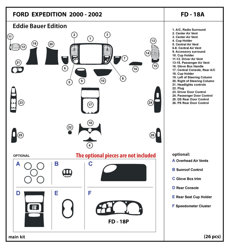 2000 Ford expedition wood trim #8